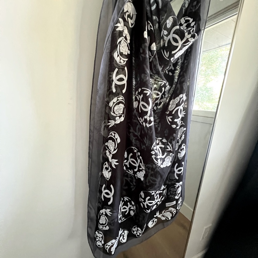 Chanel sheer scarf
